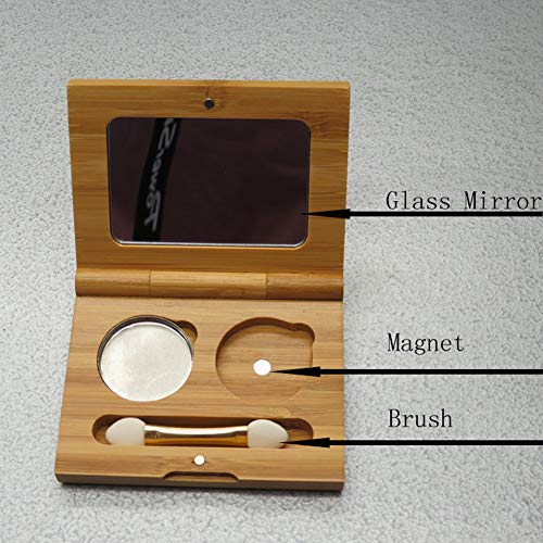Bamboo Eyeshadow Palette Case with Mirror & Magnetic Pans