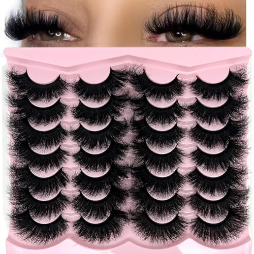 Fluffy Faux Mink Strip Lashes 20mm - 14 Pairs Reusable