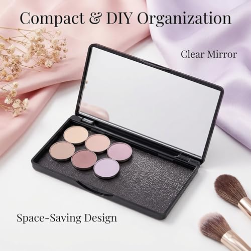Magnetic Makeup Palette with Mirror - Empty Eyeshadow Storage Box