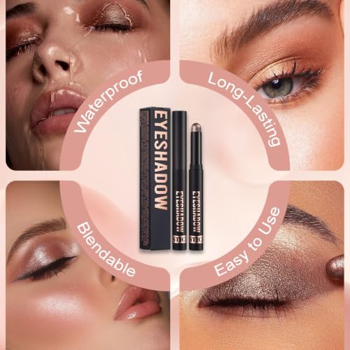Waterproof Cream-to-Powder Eyeshadow Stick, 12-Hour Wear