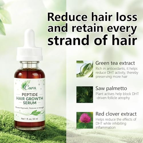 Cura Peptide Hair Growth Serum - Fuller Hair, 1 Fl Oz