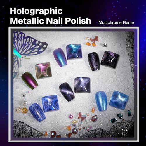Glamonade Holographic Nail Polish Set : 6 Colors Chameleon Glitter
