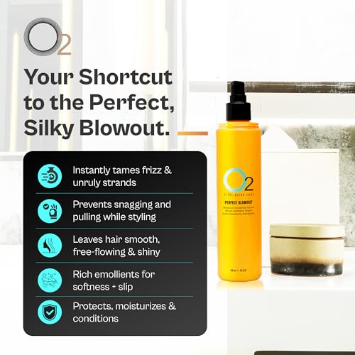 O2 Perfect Blowout Moisture Smoothing Serum – Frizz Control & Shine, 250 mL