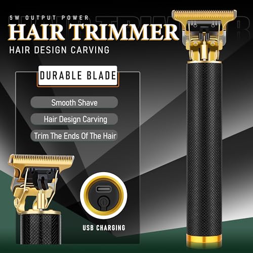 Hair Clippers for Men, 5-in-1 Professional Cordless Transparent Plastic Clipper Set Beard Trimmer Body Trimmers Electric Razor Nose and Ear Hair Trimmer with Bag, Men's Birthday Easter Gifts