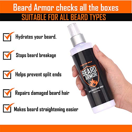 Beard Heat Protectant Spray with Argan Oil & Keratin 8.5oz
