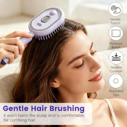 Electric Spray Ionic Hair Brush with Massage & Oil