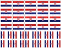 Croatia Flag Temporary Tattoos - 40 Pack