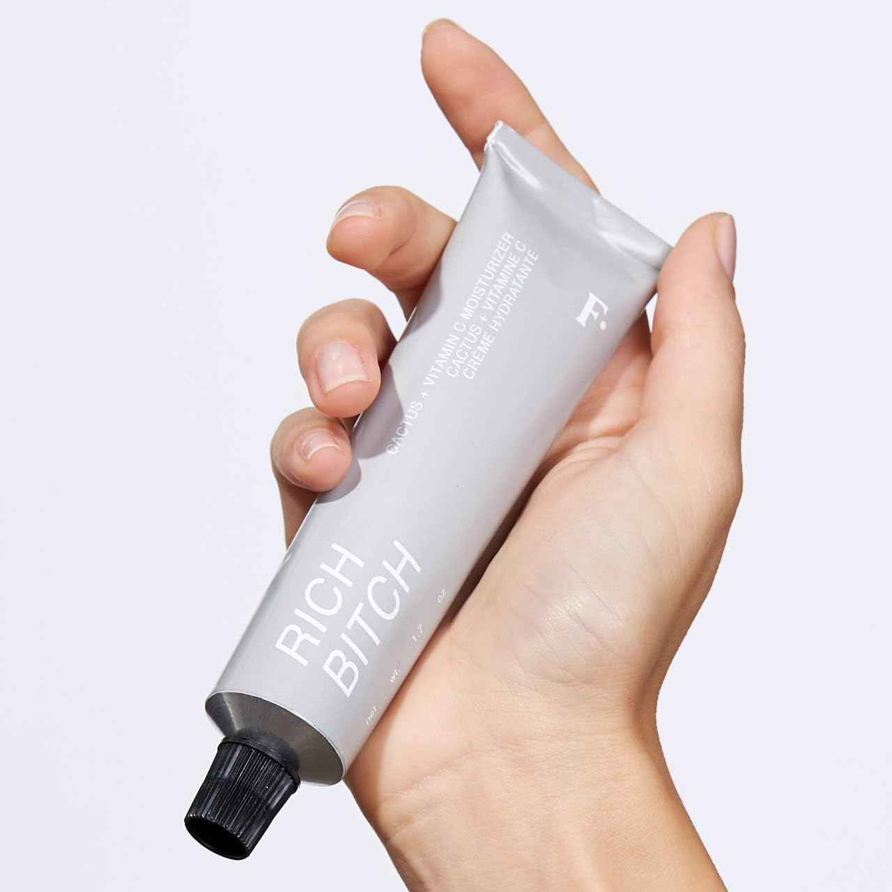 Freck Beauty RICH Beotch Cactus + Vitamin C Moisturizer - Hydrate Dry Skin, Calm & Sooth with Lightweight Feel, Infused with Jojoba and Prickly Pear Seed Oil, Reduce Redness and Support Skin Barrier