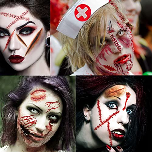 215+ PCS 3D Fake Scars Tattoo Temporary Halloween Makeup Kit