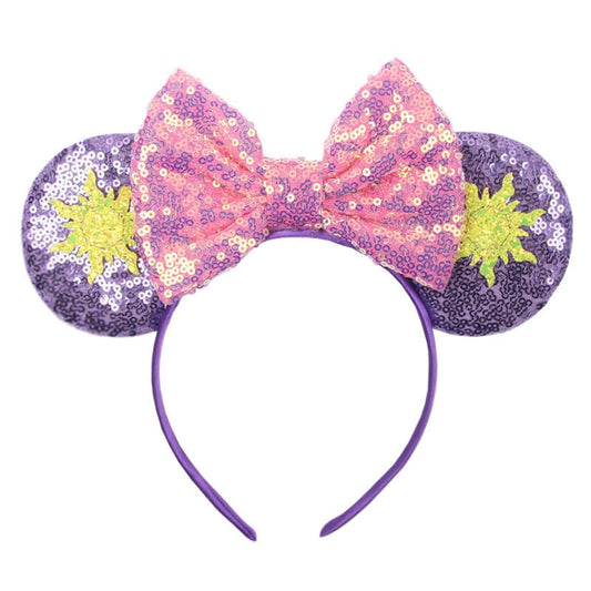 AQOKKA 1 Pcs Mouse Ears Headbands with Bow for Birthday Party, Hair Hoop Party Decoration Cosplay Costume Hair Accessories for Women & Girls