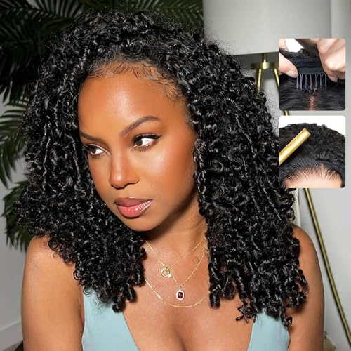 Burmese Curly Half Wig Human Hair 18" 180% Density Glueless