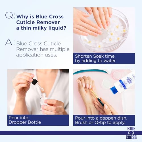 Blue Cross Cuticle Remover Liquid 6oz – Lanolin Enriched Softener