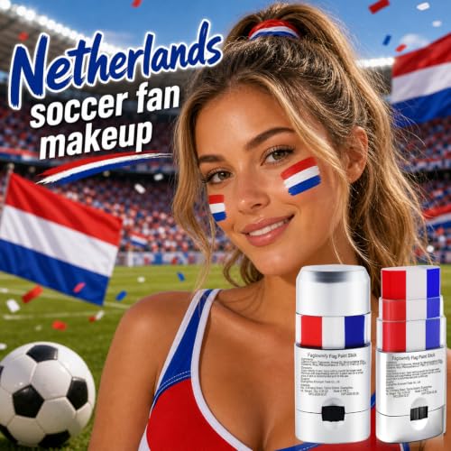 Red White Blue Eye Black Stick - Patriotic Face Paint 4Pc Set