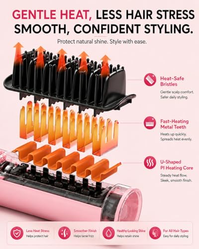 TempTend Cordless Hair Straightener Brush with Ionic Technology