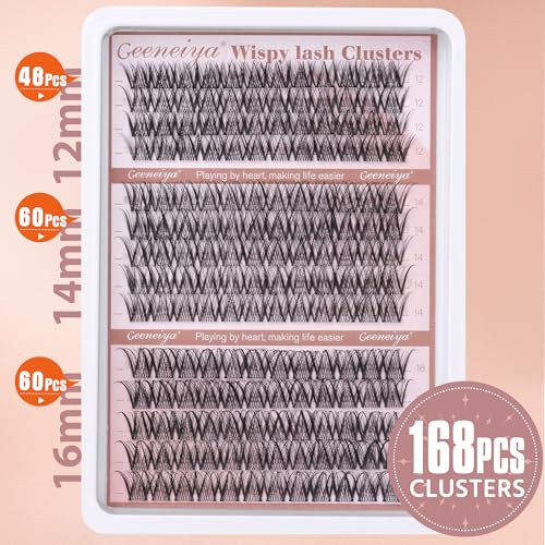 C Curl Wispy Lash Clusters 12-16MM by Geeneiya
