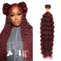 #99J Burgundy Water Wave 30 Inch Human Hair Bundle