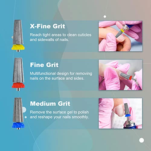 5-in-1 Nail Drill Bit Set - Carbide Acrylic Nail Tools