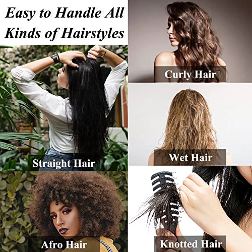 Large Wide Tooth Comb for Wet Curly Hair - 2PCS Detangling Brush
