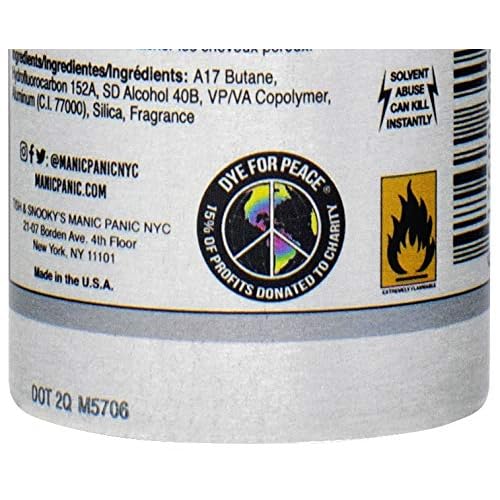 MANIC PANIC Silver Stiletto Temporary Amplified Hair Color Spray - 3.4oz - Icy Silver Shade with Lavender Tint - Vegan, Washes Out Easily, For All Hair Colors, Kids & Adults (Pack of 2)