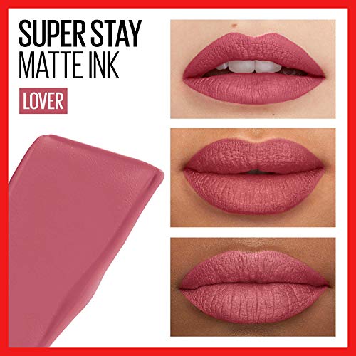 MAYBELLINE Super Stay Matte Ink Liquid Lipstick Makeup Long Lasting High Impact Color Up to 16H Wear Seductress Light Rosey Nude and Lover Mauve Neutral