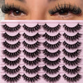 8D Mink Lashes 14 Pairs - Soft Cat Eye False Eyelashes