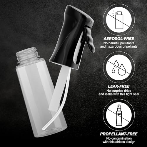Continuous Spray Bottle 2 Pack 10.1oz - Fine Mist for Hair & Plants