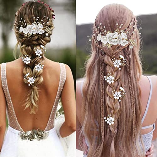 5 PC Bridal Wedding Hair Pins & Comb with Pearls