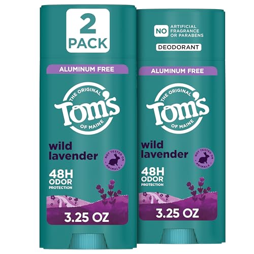 Natural Lavender Deodorant Stick, 3.25 oz (2 Pack) - Aluminum Free, 48-Hour Odor Protection