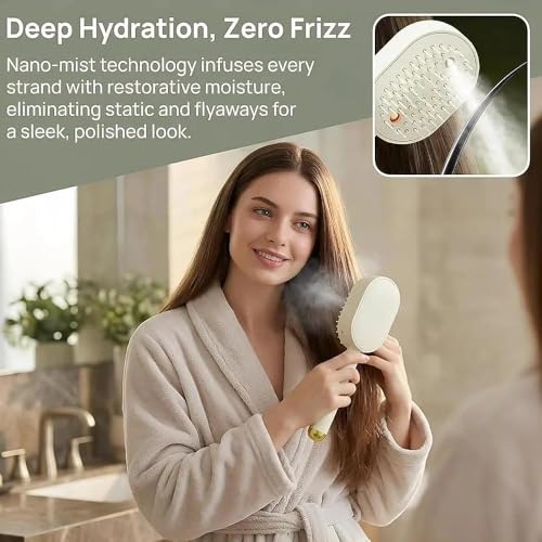 Electric Steam Hair Brush - Cordless & Rechargeable