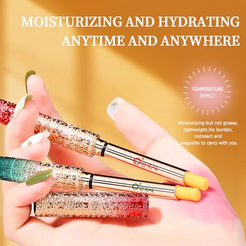O'CHEAL Color-changing Lip Balm Waterproof Long Lasting Lip Makeup Gloss Lip Balm Long Lasting Moisturizing Lipstick (Pack of 2