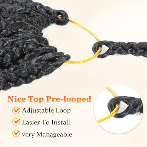 Yewell Goddess Box Braids Crochet Hair 10 Inch 9 Pack