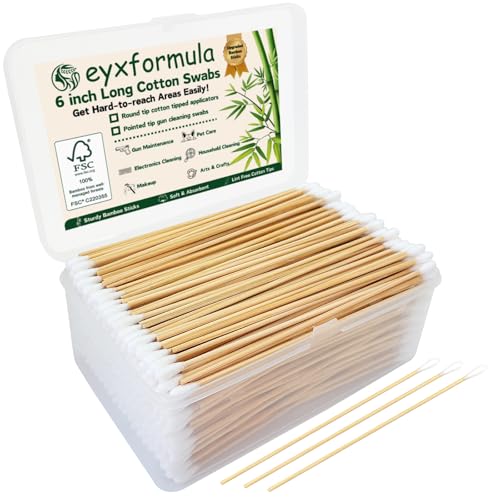 6 Inch Bamboo Cotton Swabs, 500 PCS Lint-Free Applicators