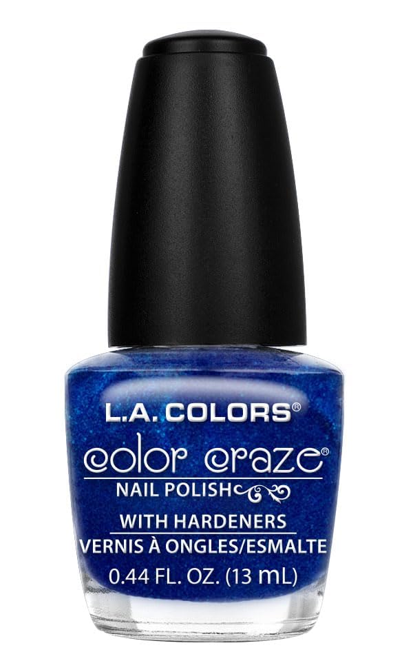 L.A. COLORS Craze Nail Polish, Pink Bubbles, 0.44 Fluid Ounce and Wired, 0.44 Fluid Ounce CNP424 Bundle