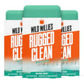 Wild Willies Moisturizing Mens Bar Soap - Bath Soaps with Shea Butter for Odor Protection - Natural Body Bar for Men - River Mist Scent, 3 Pack