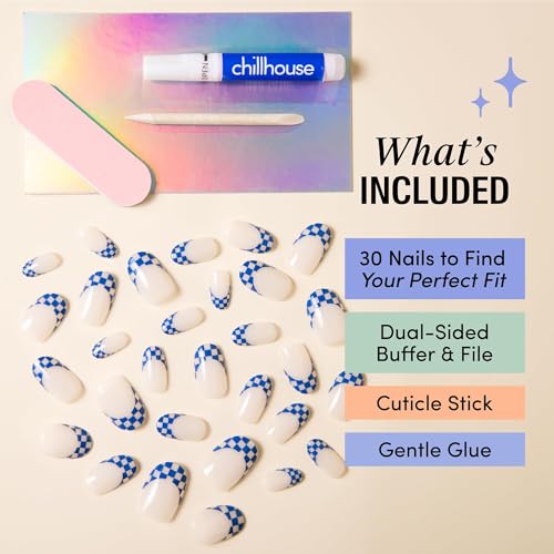 Chillhouse Chill Tips Press-On Nails Kit - Checked Out 2.0 Oval