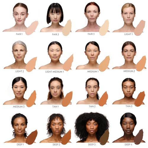 YENSA Super Serum Silk Powder Foundation - Matte Foundation Makeup to Blur and Smooth Pores - Provides a Radiant and More Even Skin Tone for a Natural, Healthy Glow - Deep 1 (0.35 oz)