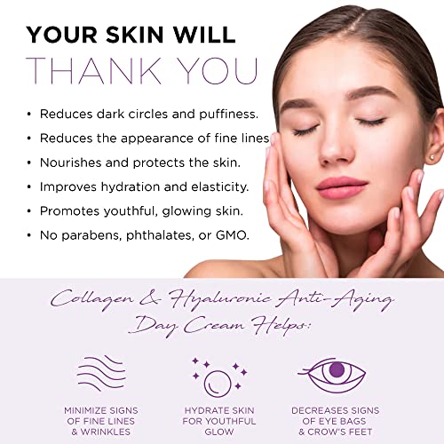 Azure Cosmetics Collagen & Hyaluronic Acid Anti Aging Under Eye Pads - Lifting & Moisturizing Eye Mask Patches - Reduces Fine Lines, Wrinkles, Dark Circles & Puffiness - Made in Korea - 5 Pairs