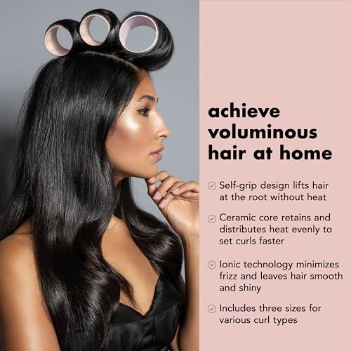 Ceramic Thermal Hair Rollers - 9 Pack for Volume & Shine