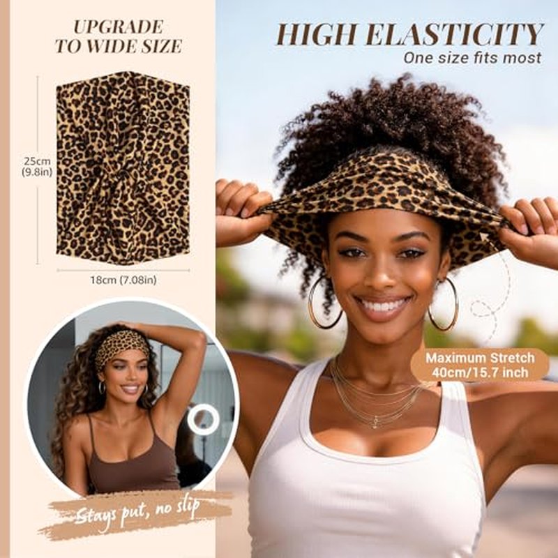 Awumbuk Extra Wide Boho Headbands for Women - 8 Pack