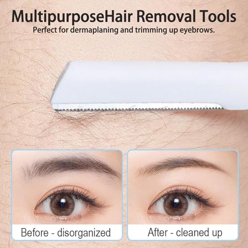 Fernfern Transparent Dermaplane Razor for Women Face 10 Pack - Gentle Exfoliation & Eyebrow Shaping