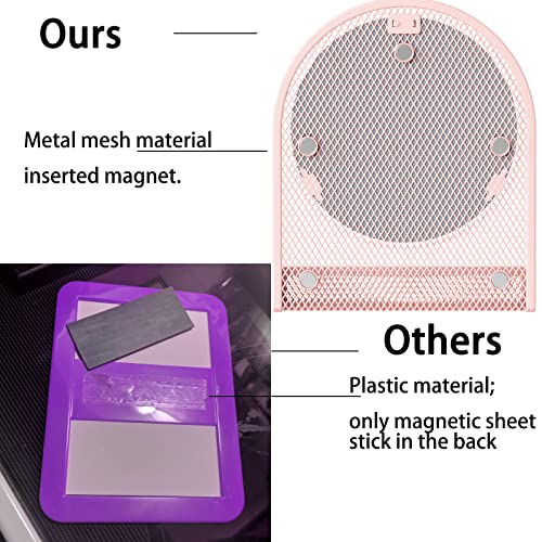 Pink Magnetic Locker Mirror with 2 Pen Holders