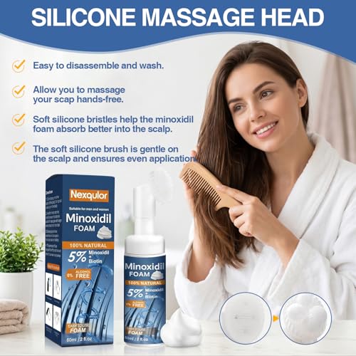 Minoxidil 5% Foam for Hair Growth for Men and Women – Fast-Absorbing Regrowth Treatment