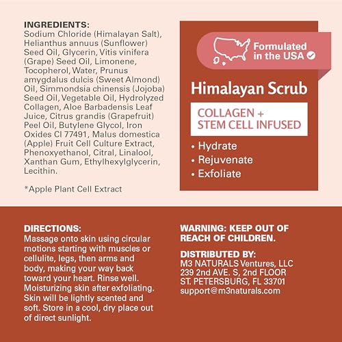 Himalayan Salt Scrub Exfoliator with Jojoba Oil - 16oz