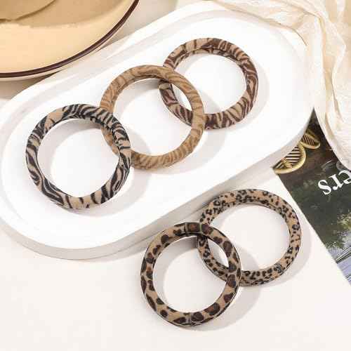 30 PCS Hair Ties for Women - Seamless Elastic Hair Bands, Gentle No Damage Ponytail Holders for Thin/Thick Hair, Durable Fashion Hair Accessories for Girl Mother(Leopard Print)