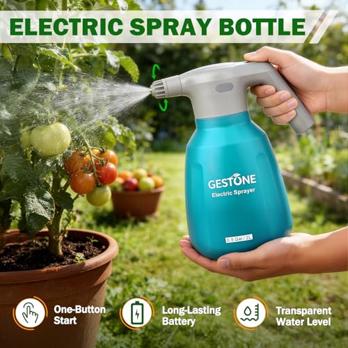 Blue Electric Spray Bottle 1/2 Gallon Plant Mister with Adjustable Nozzle