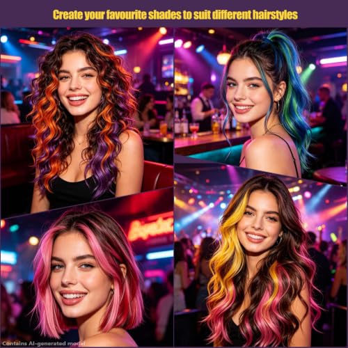 Artdone Hair Chalk Kit 10 Colors - Temporary Washable Hair Dye Pens