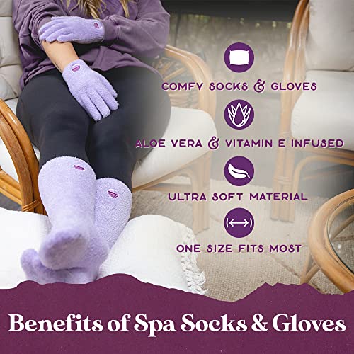 Purple Canyon Moisturizing Socks & Gloves Set - Aloe Vera & Vitamin E Spa