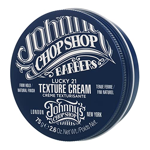 Johnny's Chop Shop Men's Hair Texturising Cream Firm Hold, Lightweight, Natural Finish 2.6 oz (Pack of 1)