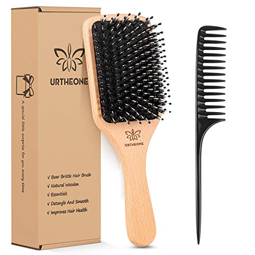 Boar Bristle Hair Brush Paddle - All Hair Types