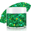 Holographic Green Face Glitter for St. Patrick's Day & Festivals